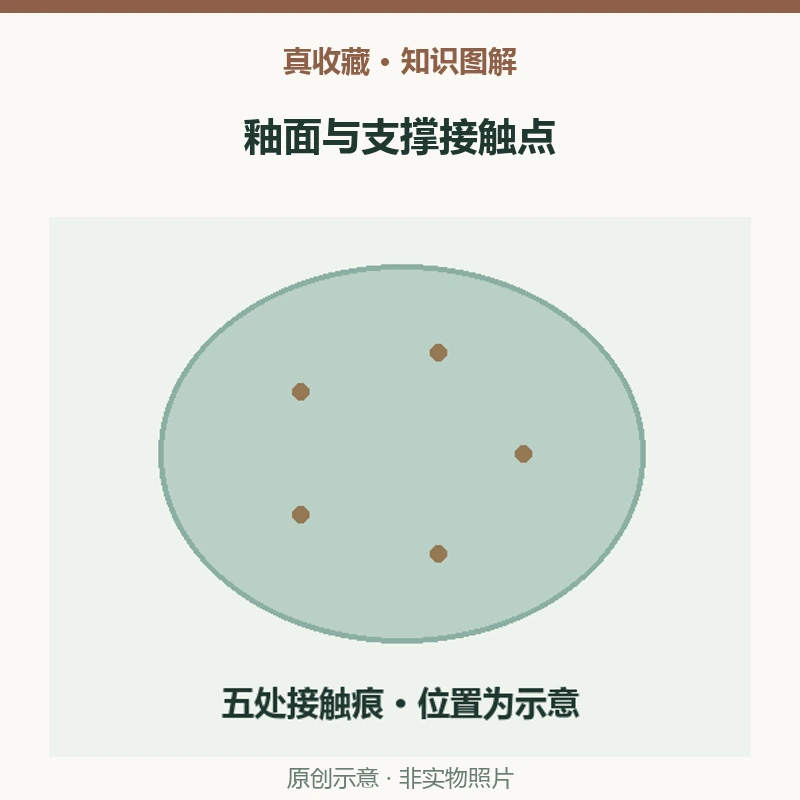 汝窑盘底为什么有五个小痕?裹足支烧留下的记录