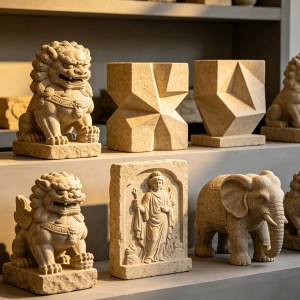 老石雕仿品常见特征,刻痕工具与现代切割设备痕迹